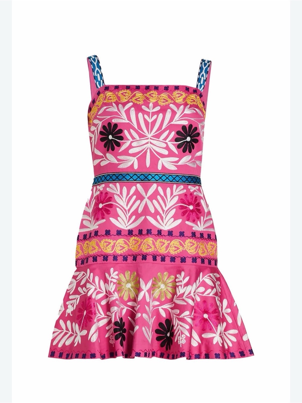 Alexis Venise Embroidered Mini Dress in Aurora Pink - Size Small